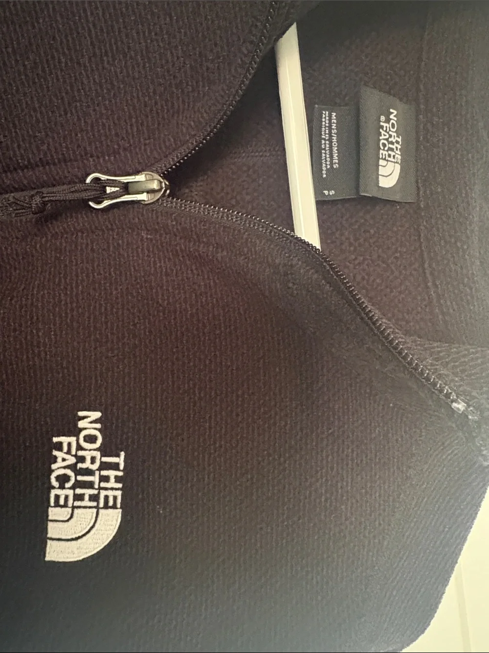 The North Face Black Quarter-Zip Fleece Pullover-size small-excellent condition